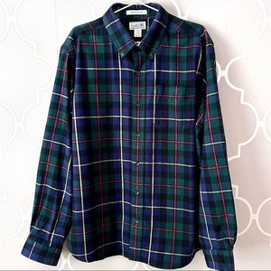 L.L Bean Men's Traditional Fit Cotton Button Down Flannel Shirt Mens Size Large